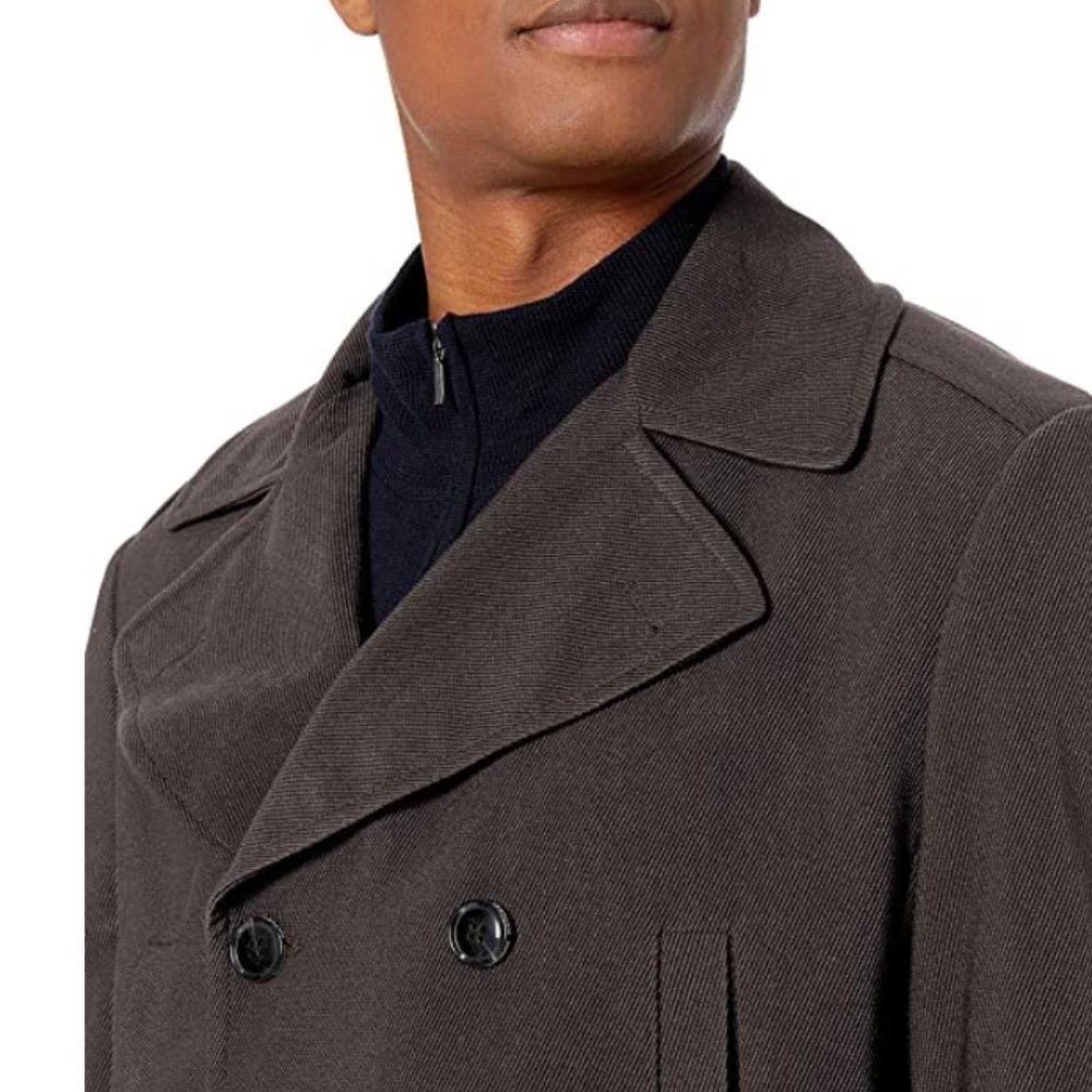 Men's Double Breasted Pea Coat - Picture 2 of 5